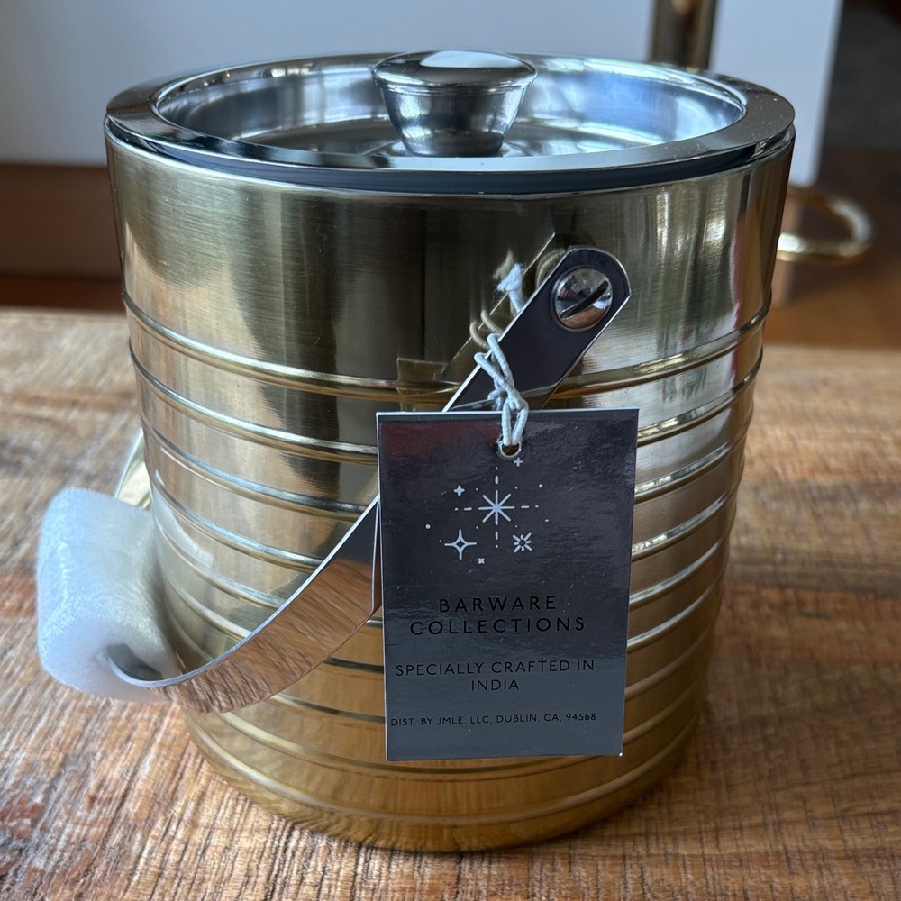 Stylish Gold silver Ice Bucket bar parties serving